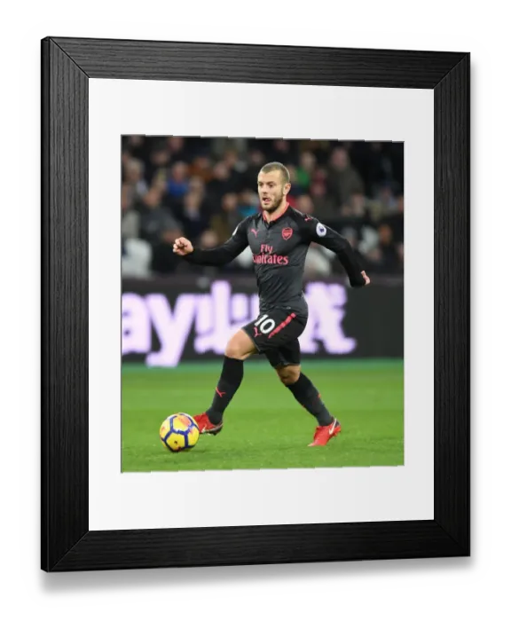 Framed Print : Jack Wilshere in Action: West Ham United vs. Arsenal, Premier League 2017-18