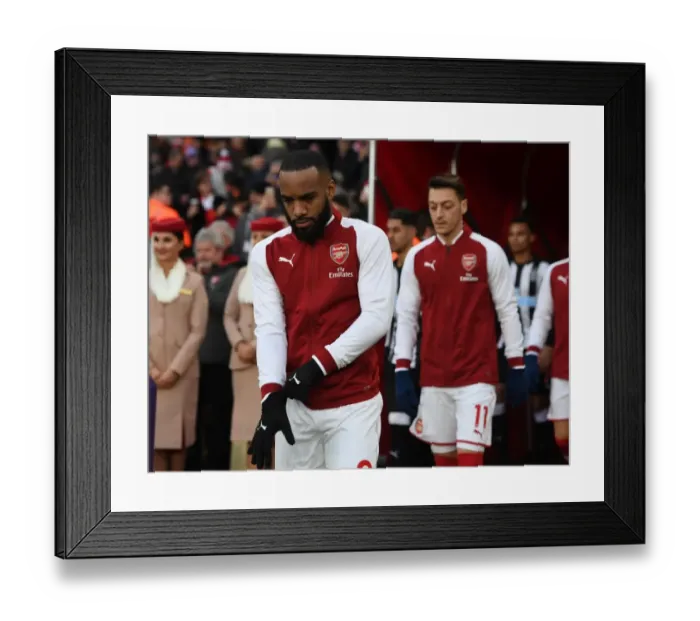 Framed Print : Alexandre Lacazette: Arsenal's Ready Reckoner Ahead of Newcastle United Clash (Arsenal v Newcastle United 2017-18)