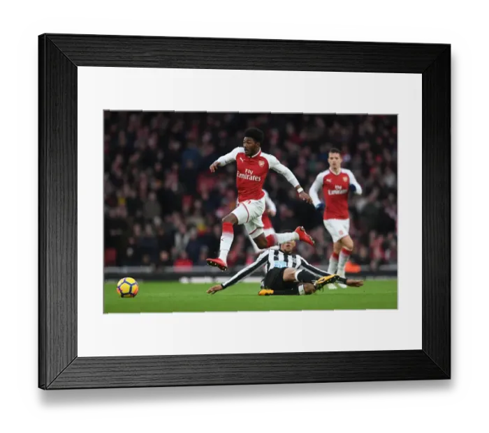Framed Print : Arsenal vs Newcastle United: A Midfield Showdown - Maitland-Niles vs Hayden