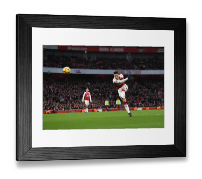Framed Print : Mesut Ozil Scores the Winning Goal: Arsenal's Triumph over Newcastle United, Premier League 2017-18