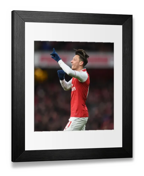 Framed Print : Mesut Ozil's Game-Winning Goal: Arsenal vs Newcastle United, Premier League 2017-18