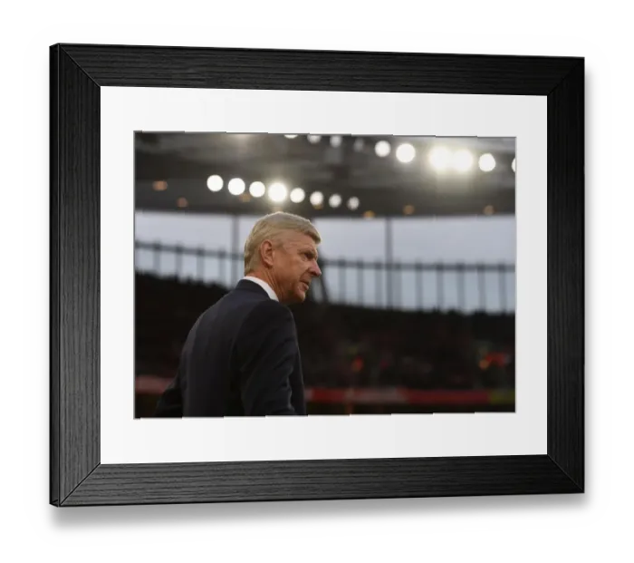 Framed Print : Arsene Wenger: Arsenal Manager before Arsenal vs Newcastle United (2017-18)