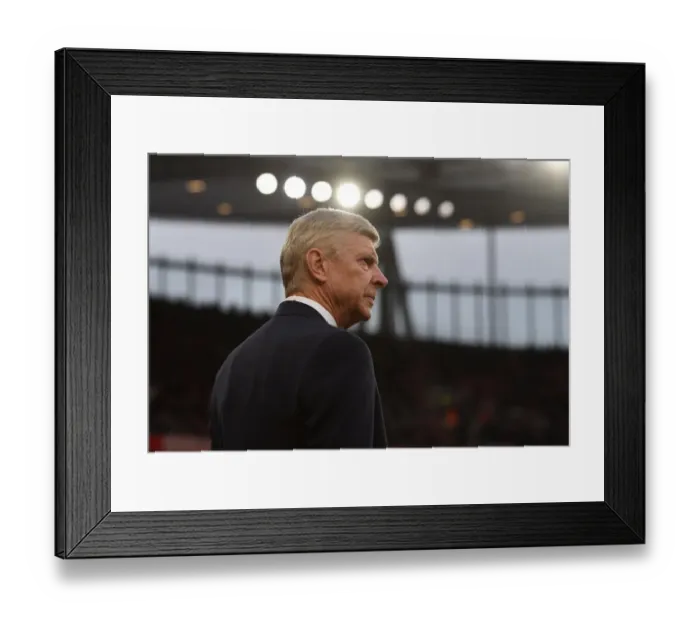 Framed Print : Arsene Wenger: Arsenal Manager before Arsenal vs Newcastle United, Premier League (2017-18)