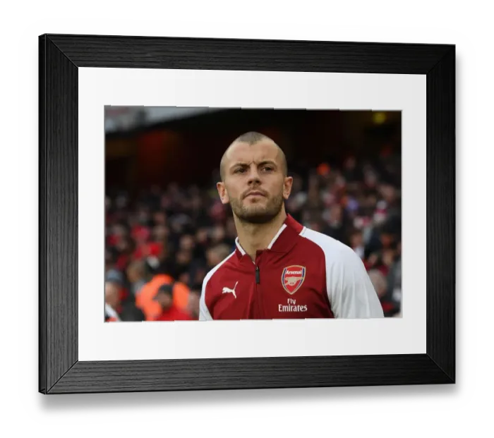 Framed Print : Jack Wilshere: Arsenal's Midfield Maestro Prepares for Newcastle United Clash (Arsenal v Newcastle United 2017-18)