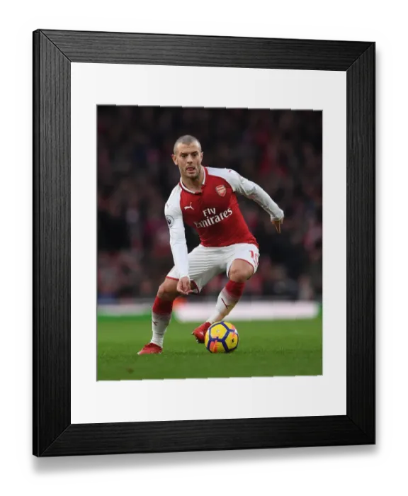 Framed Print : Jack Wilshere in Action: Arsenal vs Newcastle United, Premier League 2017-18