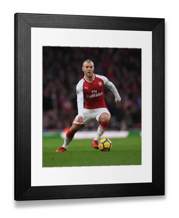 Framed Print : Jack Wilshere in Action: Arsenal vs Newcastle United, Premier League 2017-18