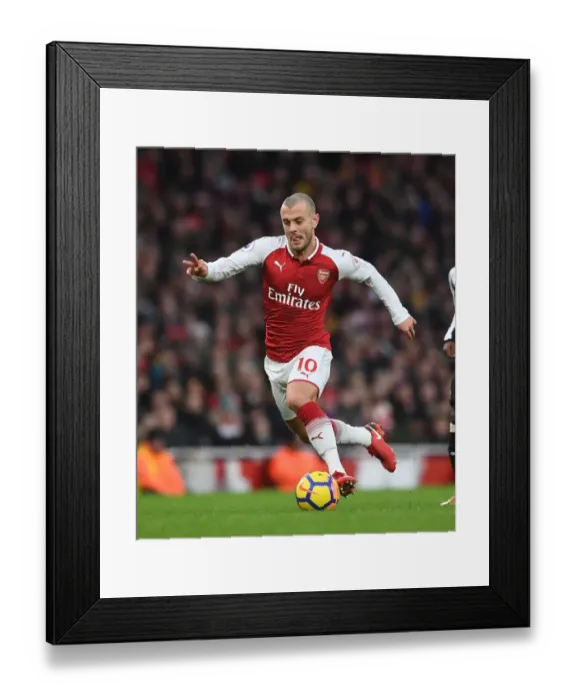 Framed Print : Jack Wilshere in Action: Arsenal vs Newcastle United, Premier League 2017-18