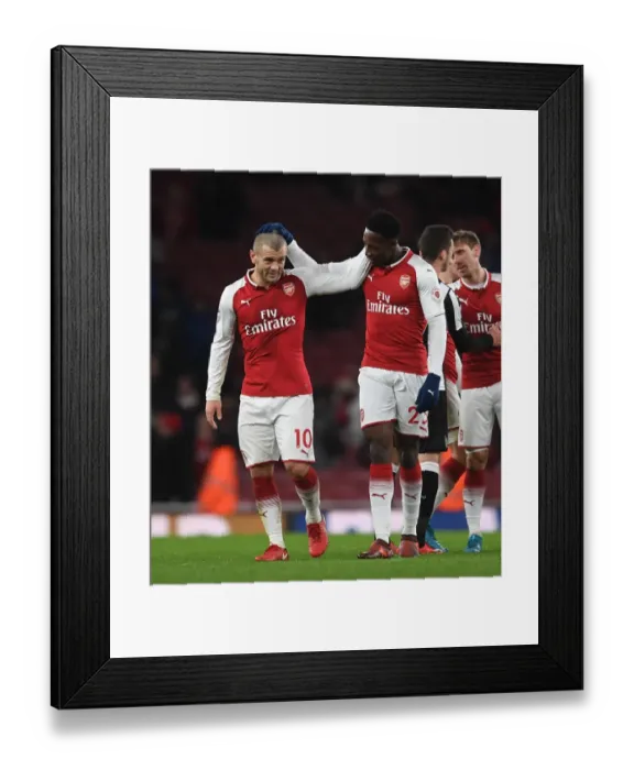 Framed Print : Arsenal Duo Jack Wilshere and Danny Welbeck Celebrate Victory Over Newcastle United Framed Print : Arsenal Duo Jack Wilshere and Danny Welbeck Celebrate Victory Over Newcastle United