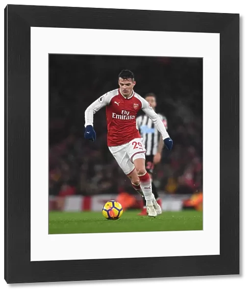Granit Xhaka: Arsenal Midfielder in Action against Newcastle United, Premier League 2017-18