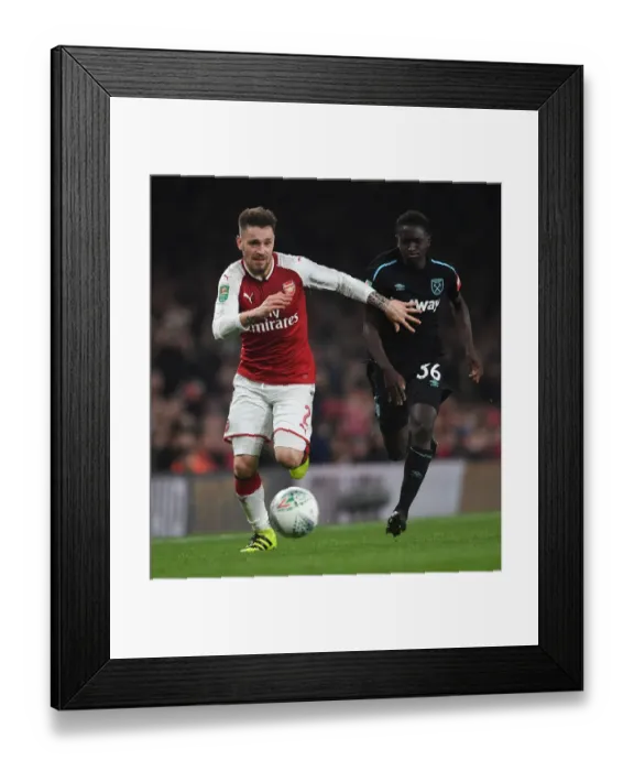 Framed Print : Arsenal vs. West Ham: Debuchy vs. Quina in Carabao Cup Clash