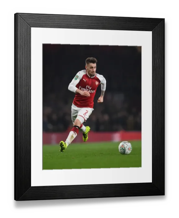 Framed Print : Mathieu Debuchy in Action: Arsenal vs. West Ham United - Carabao Cup Quarterfinal