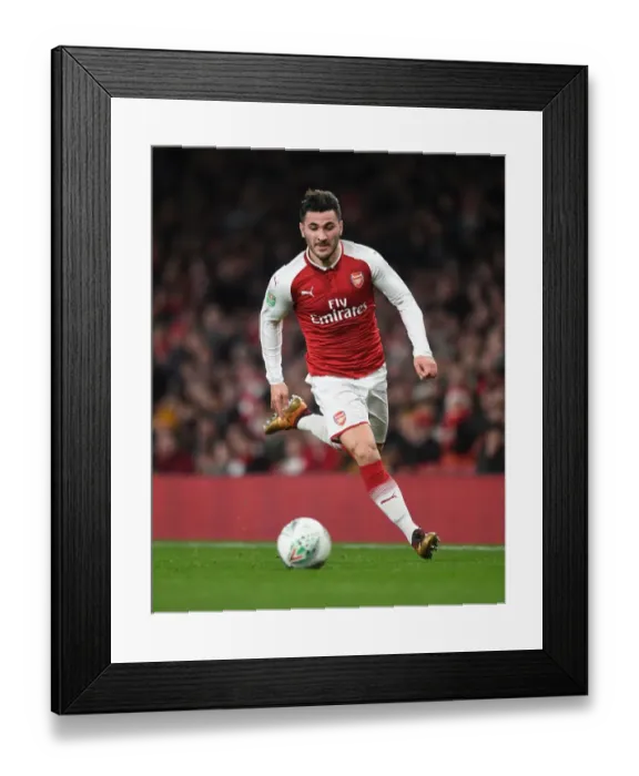 Framed Print : Sead Kolasinac in Action: Arsenal vs West Ham United, Carabao Cup Quarterfinals