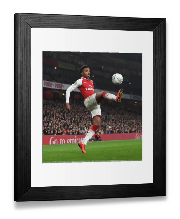 Framed Print : Joe Willock in Action: Arsenal vs. West Ham United - Carabao Cup Quarterfinal
