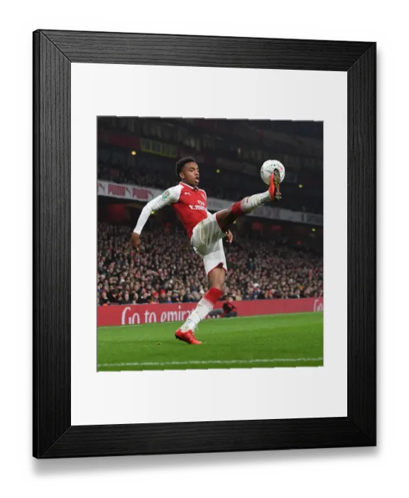 Framed Print : Arsenal's Midfield Sensation Joe Willock Dazzles in Carabao Cup Quarters Against West Ham