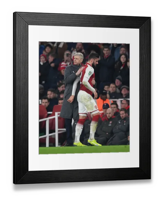 Framed Print : Arsene Wenger Consoles Olivier Giroud: Arsenal vs West Ham United, Carabao Cup Quarterfinals Framed Print : Arsene Wenger Consoles Olivier Giroud: Arsenal vs West Ham United, Carabao Cup Quarterfinals