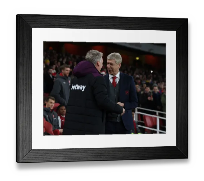 Framed Print : Arsene Wenger and David Moyes Pre-Match: Arsenal vs. West Ham United - Carabao Cup Quarterfinals Framed Print : Arsene Wenger and David Moyes Pre-Match: Arsenal vs. West Ham United - Carabao Cup Quarterfinals