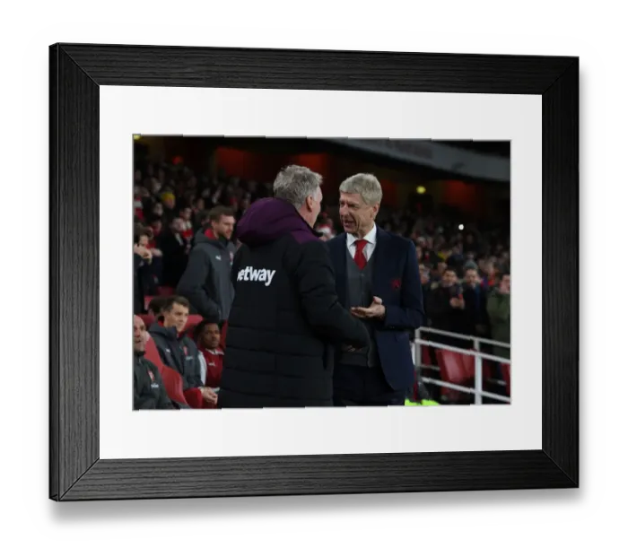 Framed Print : Arsene Wenger and David Moyes Pre-Match: Arsenal vs. West Ham United, Carabao Cup Quarterfinals Framed Print : Arsene Wenger and David Moyes Pre-Match: Arsenal vs. West Ham United, Carabao Cup Quarterfinals