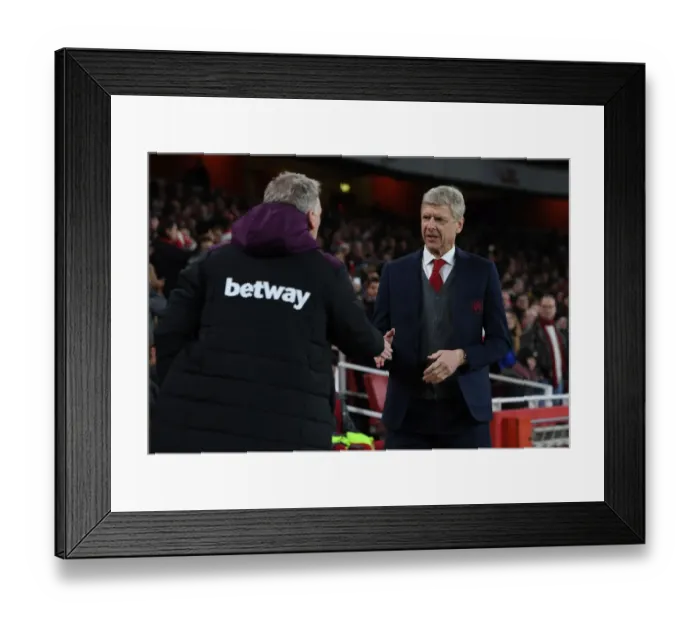 Framed Print : Arsene Wenger and David Moyes Pre-Match: Arsenal vs. West Ham United - Carabao Cup Quarterfinals