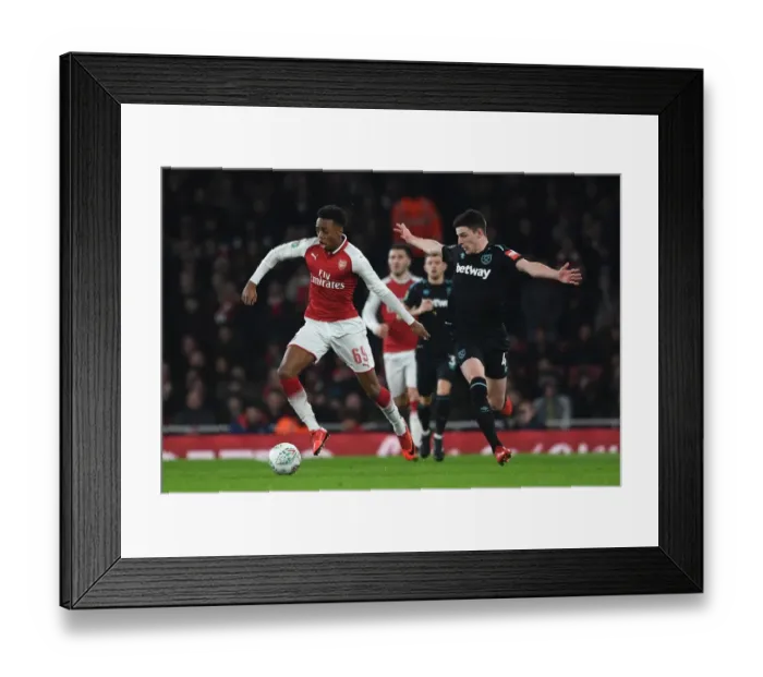 Framed Print : Arsenal vs. West Ham: Clash between Joe Willock and Declan Rice in Carabao Cup Quarterfinal Framed Print : Arsenal vs. West Ham: Clash between Joe Willock and Declan Rice in Carabao Cup Quarterfinal