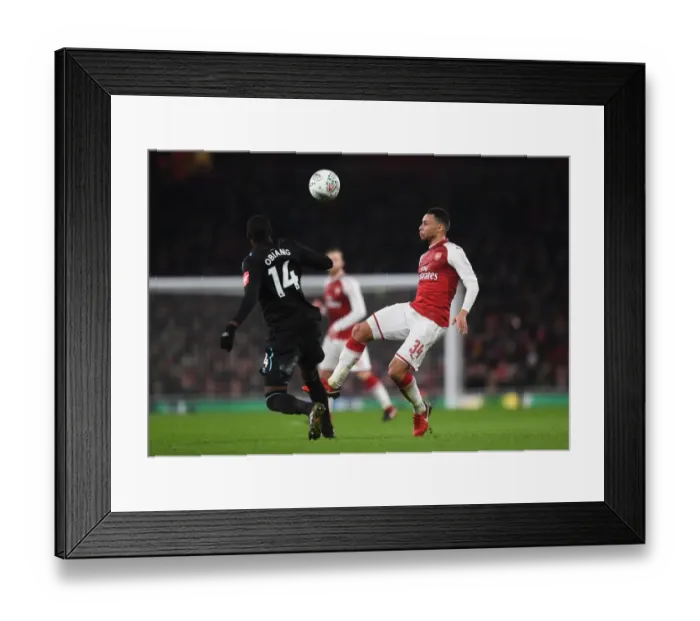 Framed Print : Coquelin vs. Obiang: Clash in the Carabao Cup Quarters at Arsenal Framed Print : Coquelin vs. Obiang: Clash in the Carabao Cup Quarters at Arsenal