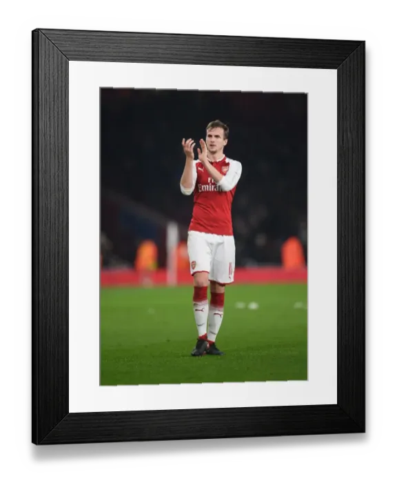 Framed Print : Rob Holding Celebrates with Arsenal Fans: Carabao Cup Quarterfinal Victory over West Ham Framed Print : Rob Holding Celebrates with Arsenal Fans: Carabao Cup Quarterfinal Victory over West Ham