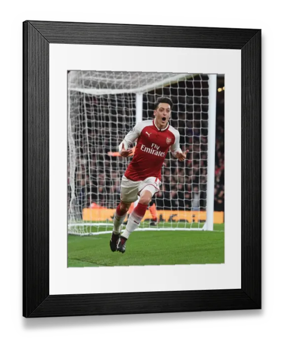 Framed Print : Mesut Ozil's Stunner: Arsenal's Triumph Over Liverpool (2017-18)