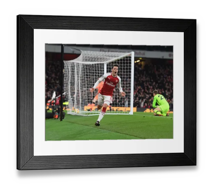 Framed Print : Mesut Ozil's Brilliant Hat-Trick: Arsenal vs. Liverpool (2017-18)
