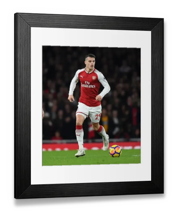 Framed Print : Granit Xhaka in Action: Arsenal vs Liverpool, Premier League 2017-18 Framed Print : Granit Xhaka in Action: Arsenal vs Liverpool, Premier League 2017-18