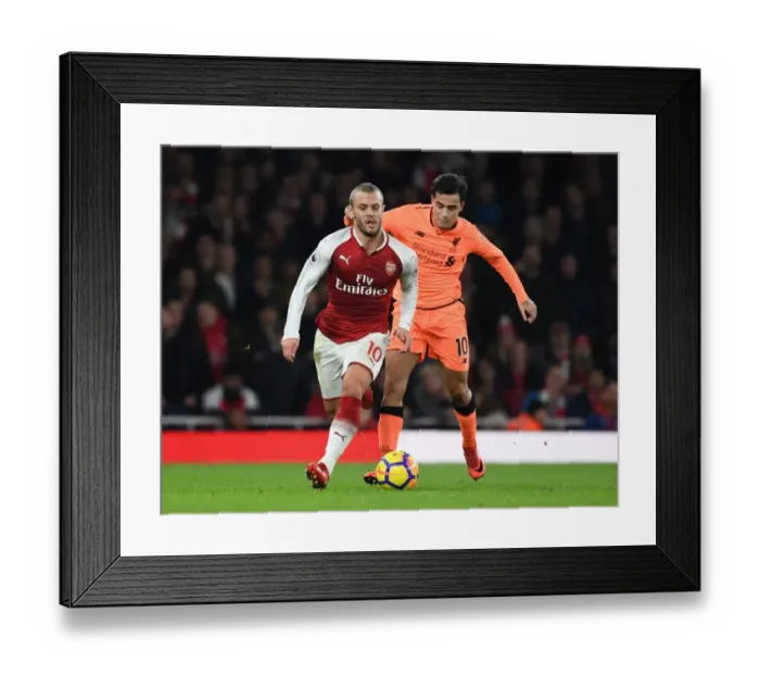 Framed Print : Wilshere vs Coutinho: Battle in the Midfield - Arsenal v Liverpool, Premier League 2017-18 Framed Print : Wilshere vs Coutinho: Battle in the Midfield - Arsenal v Liverpool, Premier League 2017-18