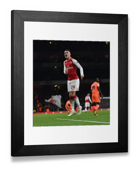 Framed Print : Granit Xhaka Scores Brace: Arsenal 2-1 Liverpool (Premier League 2017-18) Framed Print : Granit Xhaka Scores Brace: Arsenal 2-1 Liverpool (Premier League 2017-18)