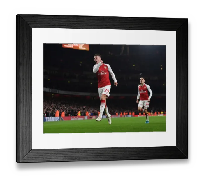 Framed Print : Granit Xhaka Scores Brace: Arsenal vs Liverpool, Premier League 2017-18