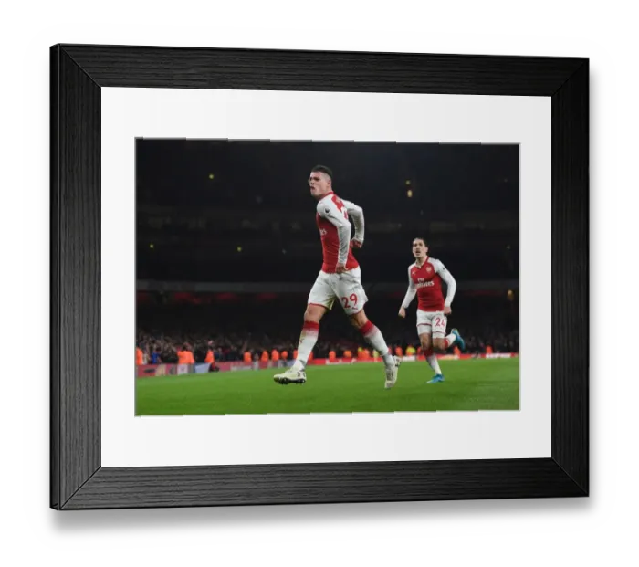 Framed Print : Granit Xhaka's Brace: Arsenal's Dramatic Comeback Against Liverpool (Premier League, 2017-18)