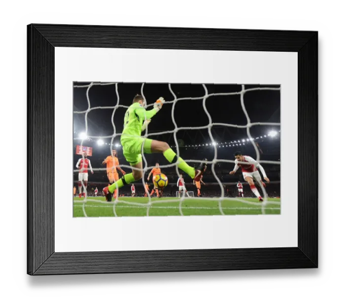 Framed Print : Alexis Sanchez Scores the Opener: Arsenal vs. Liverpool, Premier League 2017-18