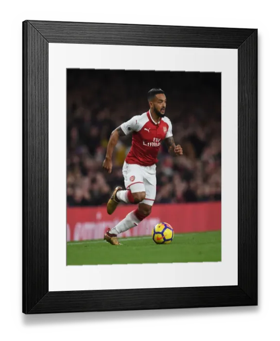 Framed Print : Theo Walcott in Action: Arsenal vs Liverpool, Premier League 2017-18