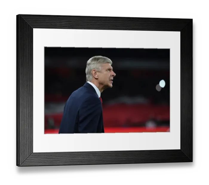 Framed Print : Arsene Wenger: Arsenal vs Liverpool, Premier League 2017-18