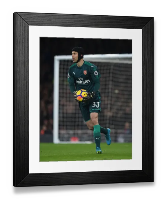 Framed Print : Arsenal's Petr Cech Faces Liverpool in Thrilling Showdown (2017-18), Emirates Stadium