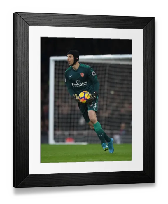 Framed Print : Arsenal vs Liverpool Showdown: Petr Cech in Action (2017-18), Emirates Stadium