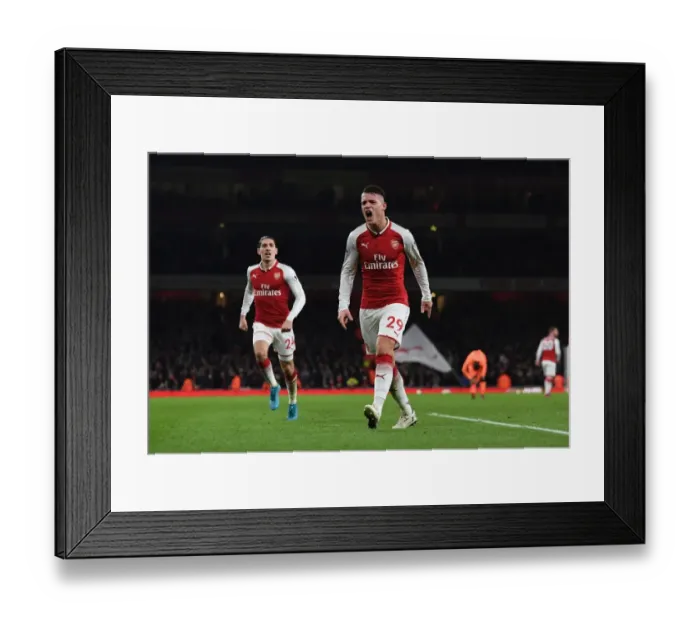 Framed Print : Granit Xhaka Scores Brace: Arsenal's Victory Over Liverpool (2017-18) Framed Print : Granit Xhaka Scores Brace: Arsenal's Victory Over Liverpool (2017-18)