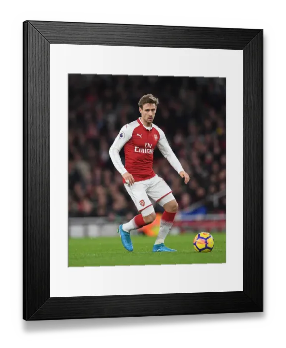 Framed Print : Nacho Monreal (Arsenal). Arsenal 3: 3 Liverpool. Premier League. Emirates Stadium