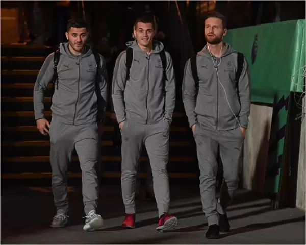 Arsenal Trio Arrive at Selhurst Park Ahead of Crystal Palace Clash (2017-18)