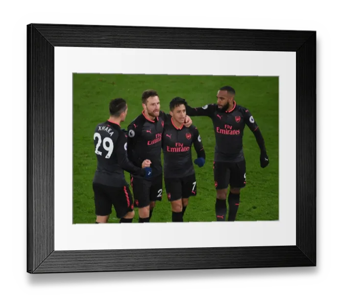Framed Print : Arsenal's Unforgettable Goal Dance: Sanchez, Lacazette, Xhaka, and Mustafi Celebrate at Crystal Palace (2017-18) Framed Print : Arsenal's Unforgettable Goal Dance: Sanchez, Lacazette, Xhaka, and Mustafi Celebrate at Crystal Palace (2017-18)