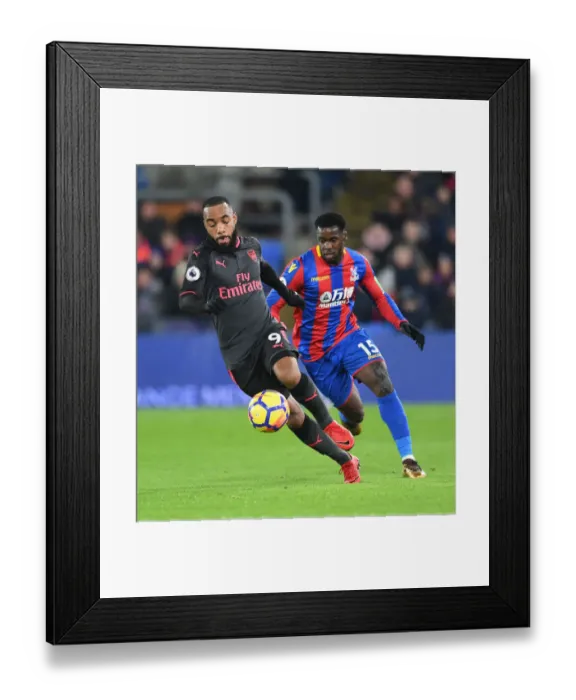 Framed Print : Alex Lacazette Outmaneuvers Schlupp: A Flash of Skill from Arsenal's Victory over Crystal Palace, Premier League 2017-18