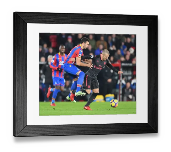 Framed Print : Wilshere vs Milivojevic: Battle in the Midfield - Crystal Palace vs Arsenal, Premier League 2017-18