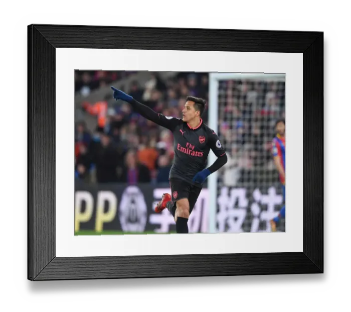 Framed Print : Alexis Sanchez's Hat-Trick: Arsenal Crush Crystal Palace in Premier League Showdown
