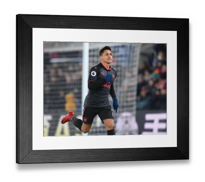 Framed Print : Alexis Sanchez's Hat-Trick: Arsenal Dominates Crystal Palace in Premier League