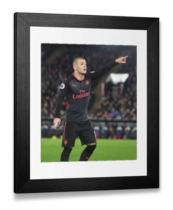 Framed Print : Jack Wilshere in Action: Premier League Clash between Arsenal and Crystal Palace (2017-18)
