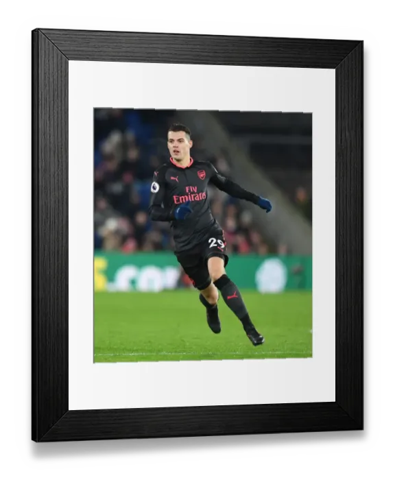 Framed Print : Granit Xhaka in Action: Crystal Palace vs. Arsenal, Premier League 2017-18