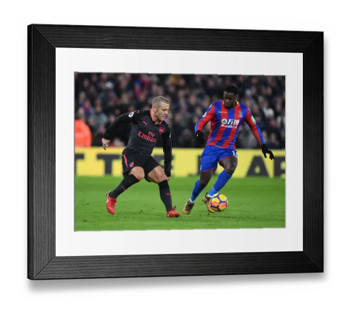 Framed Print : Jack Wilshere vs. Jeffrey Schlupp: Battle in the Midfield - Crystal Palace vs. Arsenal, Premier League 2017-18 Framed Print : Jack Wilshere vs. Jeffrey Schlupp: Battle in the Midfield - Crystal Palace vs. Arsenal, Premier League 2017-18