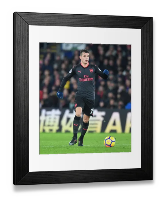Framed Print : Granit Xhaka: Arsenal's Midfield Maestro in Action Against Crystal Palace, Premier League 2017-18 Framed Print : Granit Xhaka: Arsenal's Midfield Maestro in Action Against Crystal Palace, Premier League 2017-18