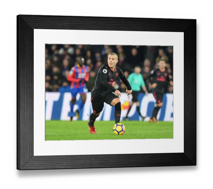 Framed Print : Jack Wilshere in Action: Arsenal vs. Crystal Palace (2017-18) - Premier League Showdown